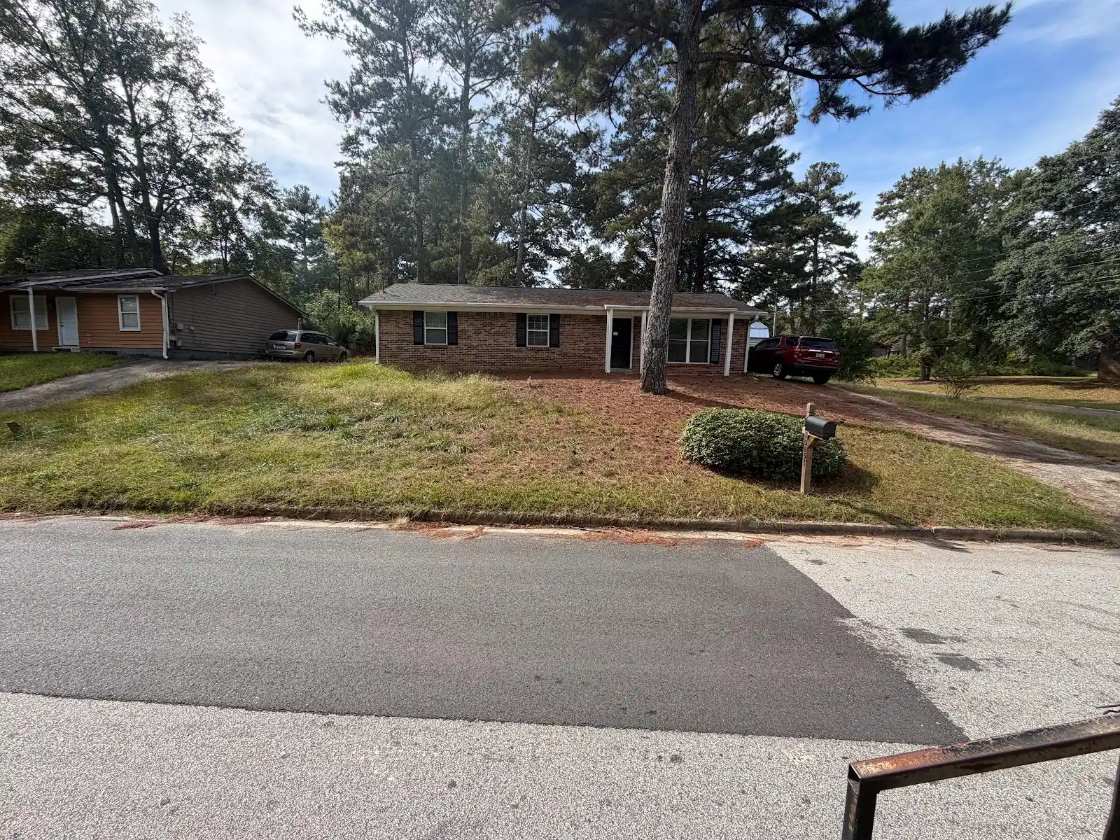 Yard before cleanup service